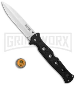 Cold Steel Counter Point XL Folding Knife - Satin Plain AUS-10A -Knife Store Cold Steel Counter Point XL Black Griv Ex 10AA BHQ 83389 jr bottlecap large