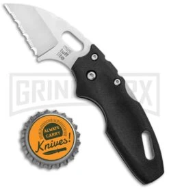 Cold Steel Black Mini Tuff Lite Pocket Knife - Satin Full Serr -Knife Store Cold Steel Mini Tuff Lite Tri Ad Lock Satin Full Serr 20MTS BHQ 49422 jr bottlecap large