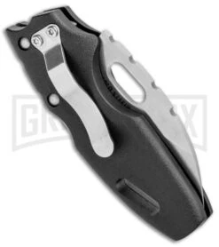 Cold Steel Black Mini Tuff Lite Pocket Knife - Satin Full Serr -Knife Store Cold Steel Mini Tuff Lite Tri Ad Lock Satin Full Serr 20MTS BHQ 49422 jr side large