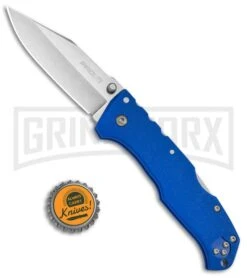 Cold Steel Pro Lite Blue GFN Folding Knife - Clip Point Satin -Knife Store Cold Steel Pro Lite Pro GFN Blue Clip Point 20NSCLU BHQ 51989 jr bottlecap large