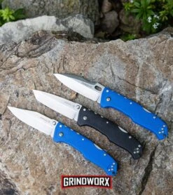 Cold Steel Pro Lite Sport Blue GFN Folding Knife - Satin Plain 4TH18 -Knife Store Cold Steel Pro Lite Sport Tri Ad Lock Knife BHQ51993 kp rock garden web large 1