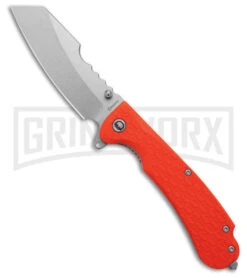 Daggerr Knives Rhino Orange FRN Pocket Knife - Stonewash Plain - RNFRNRNGSW