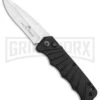 Delta Force Automatic Knife Black Aluminum - Satin Plain