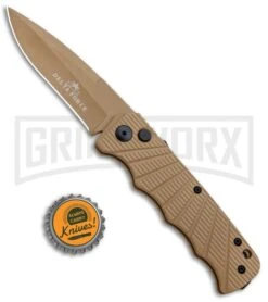 Delta Force Automatic Knife Tan Aluminum - Tan Plain -Knife Store Delta Force Auto Tan Molded Plastic Tan Plain GX 33542 jr bottlecap large