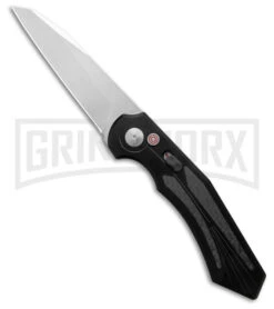 Diablo Automatic Knife Black Aluminum - Satin Plain