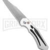 Diablo Automatic Knife Silver Aluminum - Satin Plain