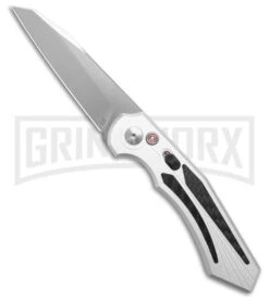 Diablo Automatic Knife Silver Aluminum - Satin Plain