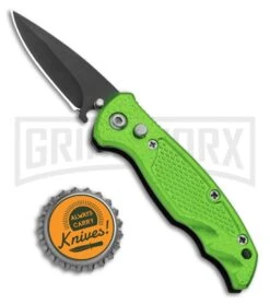 Drago Green Mini Automatic Knife - Black Plain -Knife Store Drago Green Mini Automatic Knife Black GX 33788 ns bottlecap large