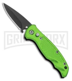 Drago Green Mini Automatic Knife - Black Plain