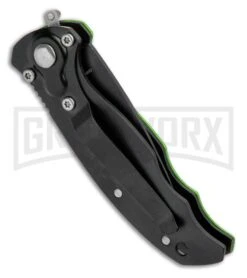 Drago Green Mini Automatic Knife - Black Plain -Knife Store Drago Green Mini Automatic Knife Black GX 33788 ns side large