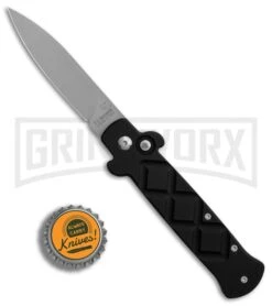 Frank B. Italian Stealth Black Automatic Knife - Flat Grind Bead Blast -Knife Store Frank B Italian Stealth Black Flat Grind BB BP 29254 er bottlecap large 1