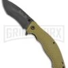 Frost Cutlery Mountain Man OD Green Manual Knife - Black Plain