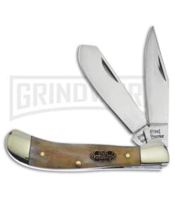 Frost Cutlery Steel Warrior Saddlehorn Brown Ox Horn Pocket Knife