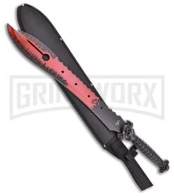 Frost Cutlery Tac Assault Warrior Black Machete Knife - Black Plain