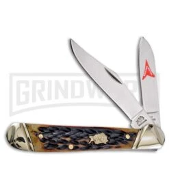 Frost Cutlery Bulldog Copperhead Green Bone Pocket Knife