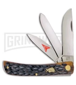 Frost Cutlery Bulldog Folder Green Bone Pocket Knife