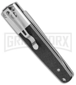 Ganzo Knives G7211-BK Black G-10 Automatic Knife - Flat Grind Satin -Knife Store Ganzo Knives Black G 10 Flat Grind Satin G7211 BK BP 25412 jr side large