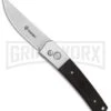 Ganzo Knives Black Wood Automatic Knife - Satin Plain
