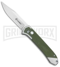 Ganzo Knives G719 Green G-10 Automatic Knife - Clip Point Stonewash