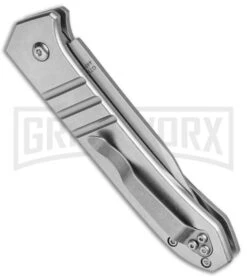 Ganzo Knives G719 Green G-10 Automatic Knife - Clip Point Stonewash -Knife Store Ganzo Knives G719 Green G 10 Clip Point SW G719 GR BP 24623 jr side large