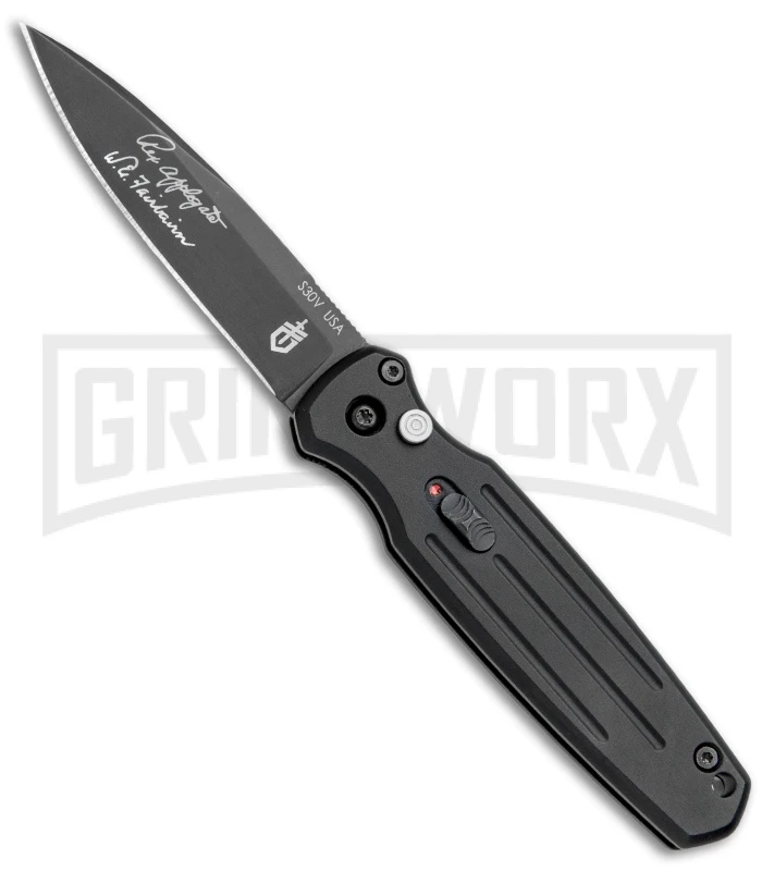 Gerber Mini Covert Black Automatic Knife - Black Plain 1 Gerber Mini Covert Black Automatic Knife - Black Plain