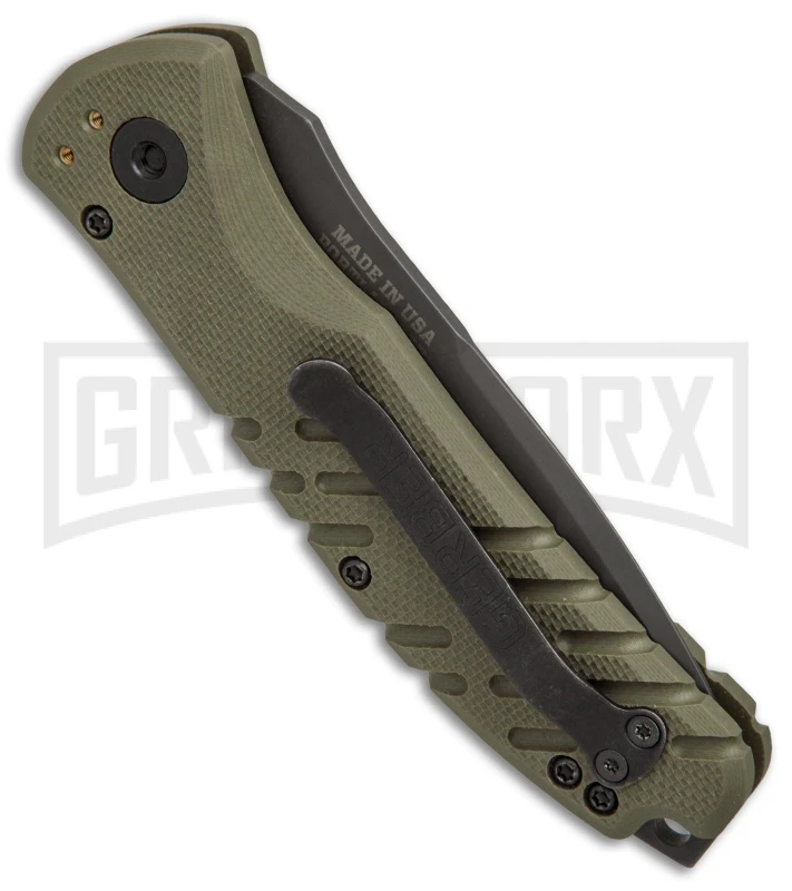 Gerber Propel Downrange OD Green Automatic Knife - Tanto Black Serr 3 Gerber Propel Downrange OD Green Automatic Knife - Tanto Black Serr - Image 3