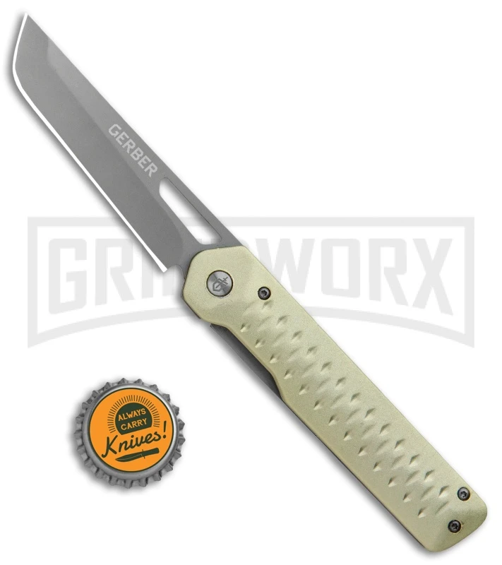 Gerber Ayako Green Aluminum Frame Lock Knife - Gray Plain 4 Gerber Ayako Green Aluminum Frame Lock Knife - Gray Plain - Image 4
