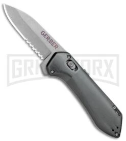 Gerber Highbrow Gray Al Compact A/O Spring Assisted Knife- Stonewash Serr