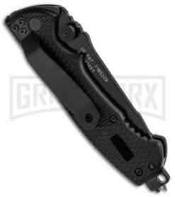 Gerber Combat Life Saver 3.5" Folding Knife - Black Serr -Knife Store Gerber Hinderer CLS Combat Life Saver 22 01870 BHQ 7692 jr side large