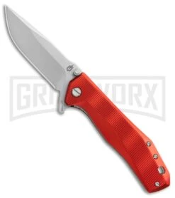 Gerber Index Red Aluminum Folding Knife - Satin Plain