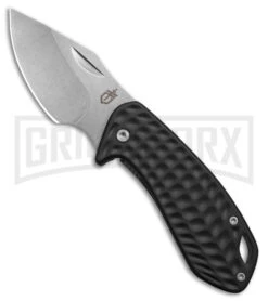 Gerber Kettlebell Gray Aluminum Frame Lock Knife - Stonewash Plain