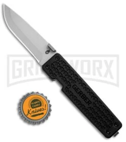 Gerber Pocket Square Black GFN Liner Lock Knife - Satin Plain 8 Gerber Pocket Square Black GFN Liner Lock Knife - Satin Plain -Knife Store Gerber Pocket Square LL Black GFN 30 001362 BHQ 67409 jr bottlecap large