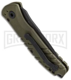 Gerber Propel Downrange OD Green Automatic Knife - Tanto Black -Knife Store Gerber Propel Downrange Green Black 30 001317N BHQ 50357 jr side large