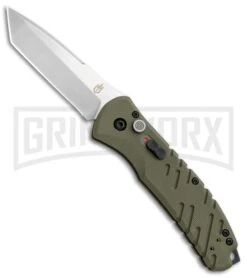Gerber Propel Downrange OD Green Automatic Knife - Tanto Stonewash