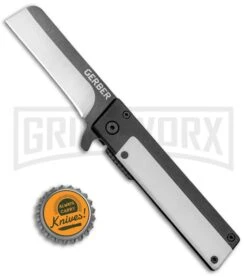 Gerber Quadrant White G-10 Flipper Frame Lock Knife - Two-Tone Plain -Knife Store Gerber Quadrant Flipper FL White G 10 TT BHQ 94209 jr bottlecap large