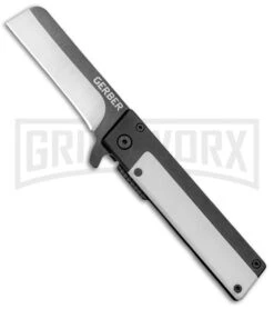 Gerber Quadrant White G-10 Flipper Frame Lock Knife - Two-Tone Plain