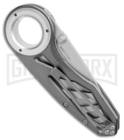 Gerber Remix Gray Aluminum Liner Lock Knife - Bead Plast Serr -Knife Store Gerber Remix LL Gray Aluminum BB Serr BHQ 53962 jr side large