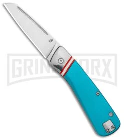 Gerber Straightlace Blue GFN Sheepsfoot Slip Joint Knife - Satin Plain