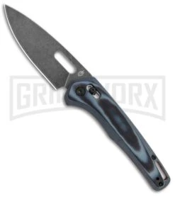 Gerber Sumo Black/Gray/Red G-10 Pivot Lock Knife - Acid Stonewash Plain