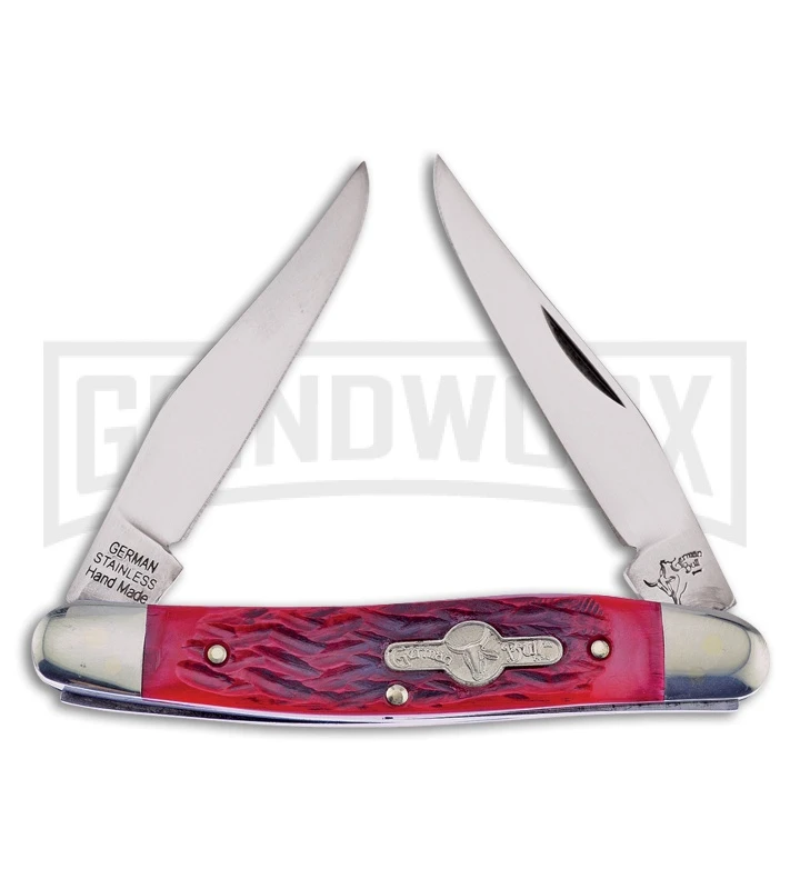 German Bull Muskrat Red Pick Bone Pocket Knife 1 German Bull Muskrat Red Pick Bone Pocket Knife