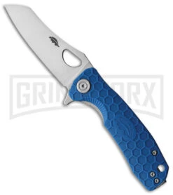 Honey Badger Knives Small Blue FRN - Wharncleaver Satin Plain