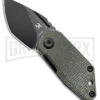 Kansept Knives 4T5 Design RIO Green Micarta Folding Knife - Black Plain