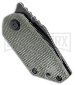 Kansept Knives 4T5 Design RIO Green Micarta Folding Knife - Black Plain -Knife Store Kansept Knives 4T5 Design RIO LL Green Micarta Black SW BHQ 176822 jr side large