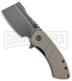 Kansept Knives Korvid M Tan G-10 Liner Lock Knife - Gray Plain