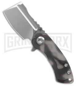Kansept Knives Mini Korvid Luminous Resin Folding Knife - Stonewash Plain
