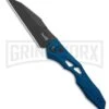 Kershaw Launch 13 Blue Aluminum Automatic Knife- Black Plain
