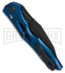 Kershaw Launch 13 Blue Aluminum Automatic Knife- Black Plain -Knife Store Kershaw Auto Launch 13 Button Lock BHQ 191193 td side 2b large