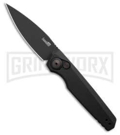 Kershaw Launch 18 Black Aluminum Automatic Knife - Black Plain