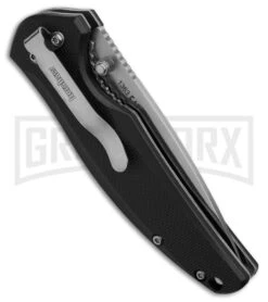 Kershaw Bowser Black Nylon Liner Lock Knife - Satin Plain -Knife Store Kershaw Bowser LLK Black Nylon 3in Satin BHQ 107942 td side large