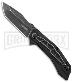 Kershaw Black GFN Flatbed Spring Assisted Knife - Black Stonewash Plain